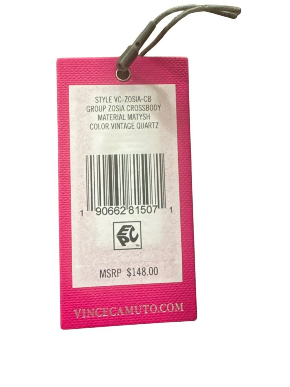 Vince Camuto Zosia Crossbody Bag Wallet on Chain Leather Pink Vintage Quartz NWT - Picture 4 of 9